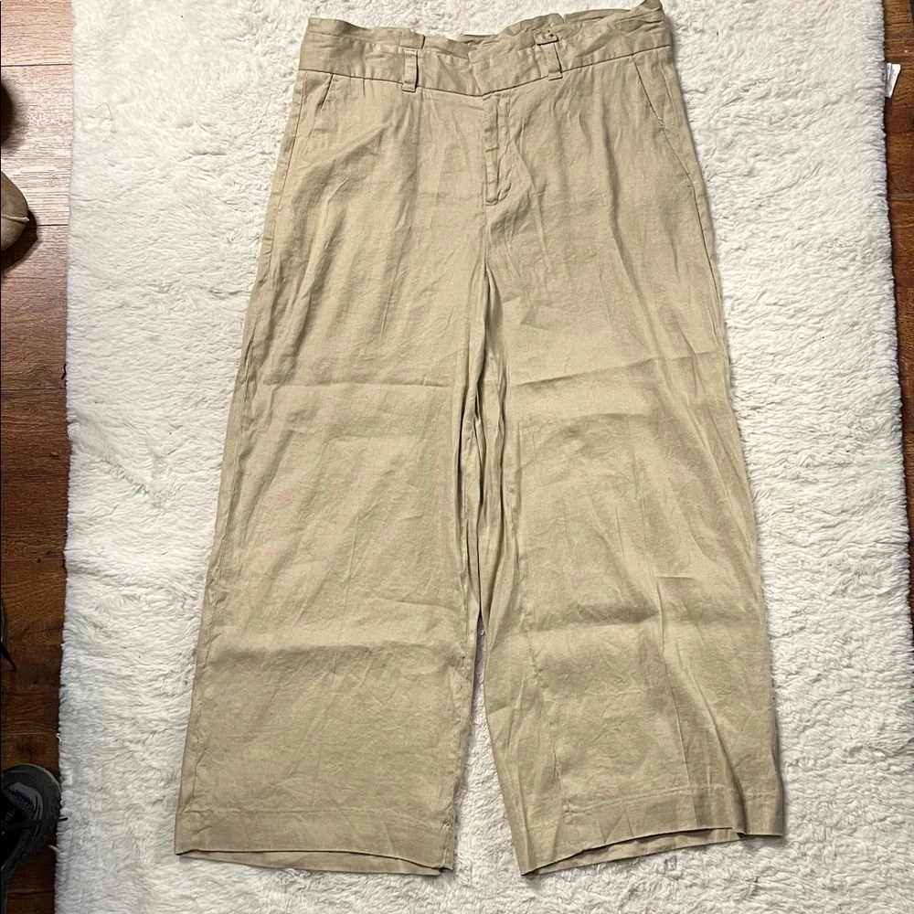 Banana Republic linen blend wide leg crops - Picture 1 of 4